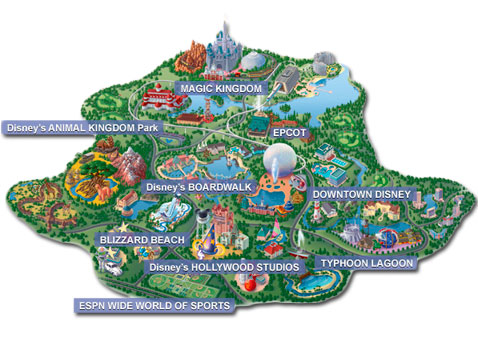 Mapa Disney World Orlando